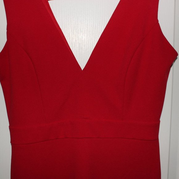 Floor Length Red Mermaid Gown - Picture 3 of 5